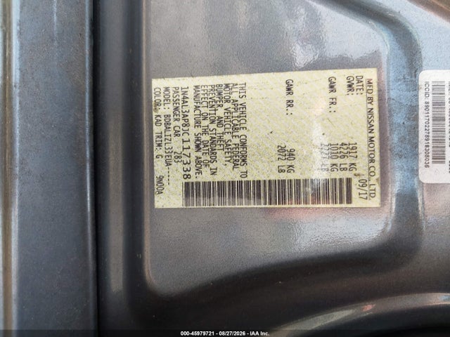 2018 Nissan Altima 2.5 Sv მანქანა იყიდება აუქციონზე, vin: 1N4AL3AP8JC117338, აუქციონის ნომერი: 45979721