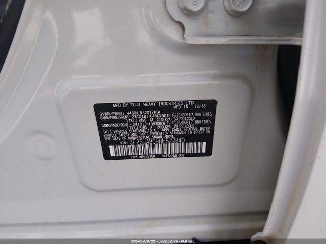 Продаж на аукціоні авто 2017 Subaru Forester 2.5i, vin: JF2SJABC9HH522840, номер лоту: 45979729