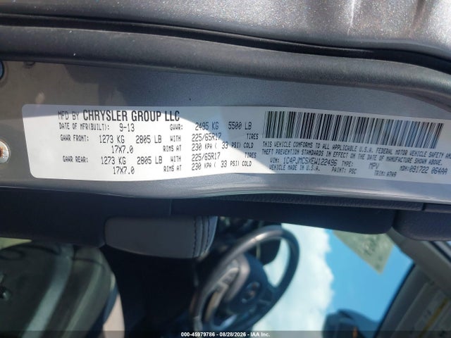 2014 Jeep Cherokee Latitude მანქანა იყიდება აუქციონზე, vin: 1C4PJMCSXEW122496, აუქციონის ნომერი: 45979786