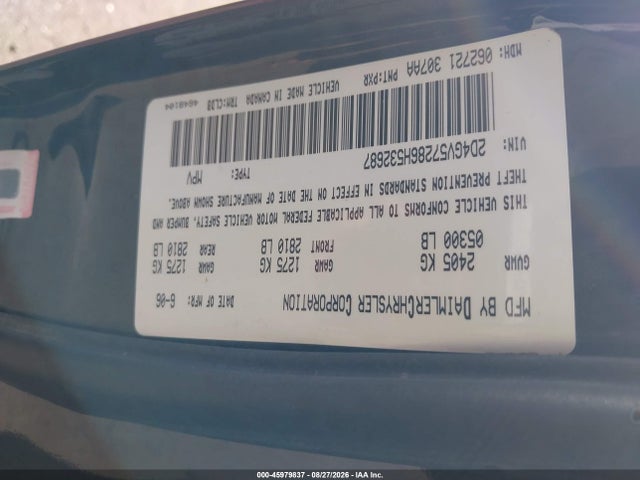 2006 Dodge Magnum Rt მანქანა იყიდება აუქციონზე, vin: 2D4GV57286H532687, აუქციონის ნომერი: 45979837