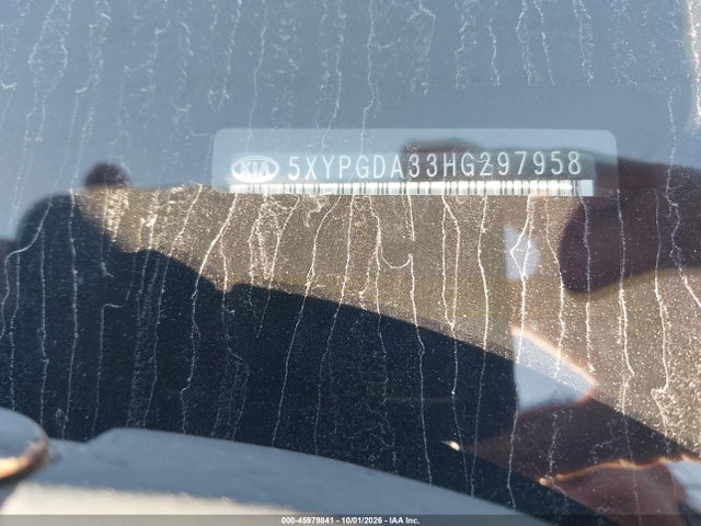 45979841 :رقم المزاد ، 5XYPGDA33HG297958 vin ، 2017 Kia Sorento 2.4l Lx مزاد بيع