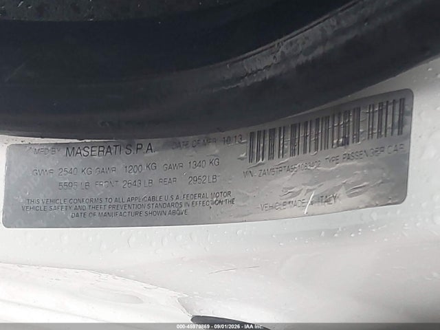 Продажа на аукционе авто 2014 Maserati Ghibli S Q4, vin: ZAM57RTA5E1083402, номер лота: 45979869