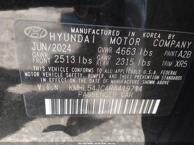 2024 Hyundai Sonata N Line მანქანა იყიდება აუქციონზე, vin: KMHL54JC4RA419714, აუქციონის ნომერი: 45979899