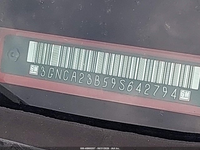 45980207 :رقم المزاد ، 3GNCA23B59S642794 vin ، 2009 Chevrolet Hhr Lt مزاد بيع