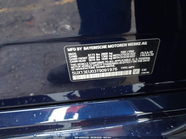 BMW X5 Sdrive40i 2026 5UX13EU03T9091976 Image 9