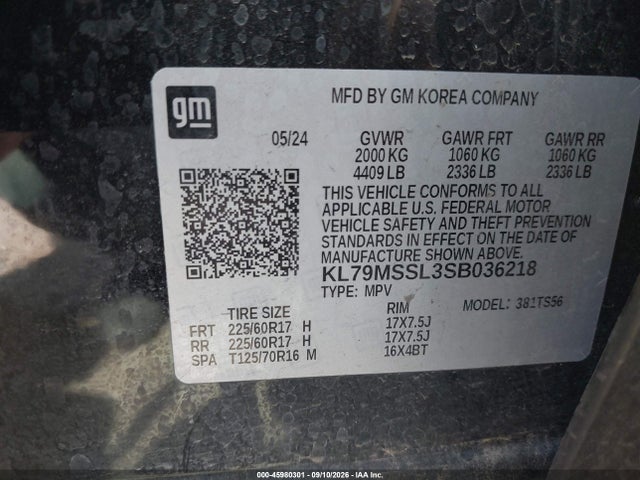 Chevrolet Trailblazer Awd Activ 2025 KL79MSSL3SB036218 Image 9