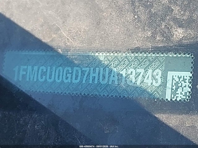 Продаж на аукціоні авто 2017 Ford Escape Se, vin: 1FMCU0GD7HUA13743, номер лоту: 45980474