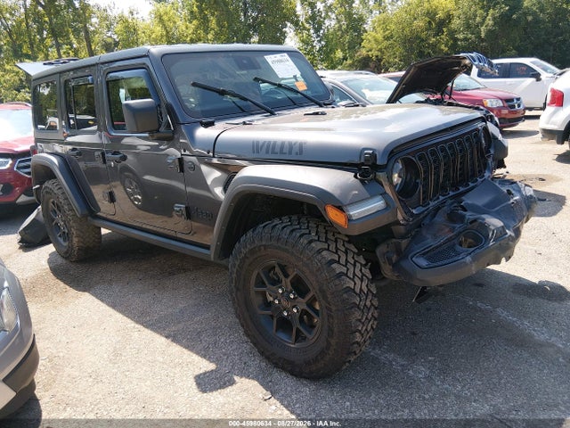 Aukcja sprzedaży 2024 Jeep Wrangler 4-door Willys 4x4, vin: 1C4PJXDG1RW323219, numer aukcji: 45980634