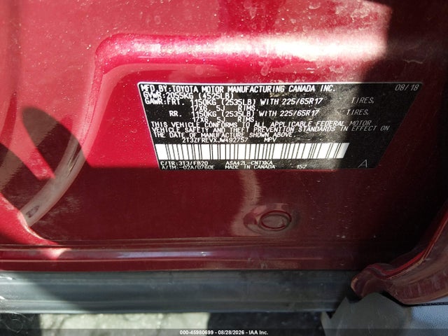 Toyota RAV4 LE 2018 2T3ZFREVXJW492757 Image 9