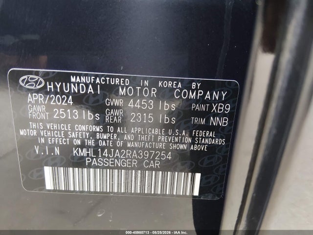 Hyundai SONATA SEL 2024 KMHL14JA2RA397254 Image 9