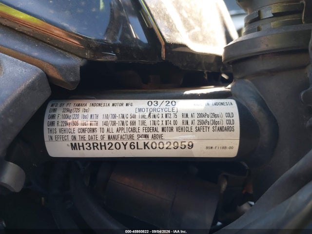 Yamaha Mt-03 2020 MH3RH20Y6LK002959 Image 10