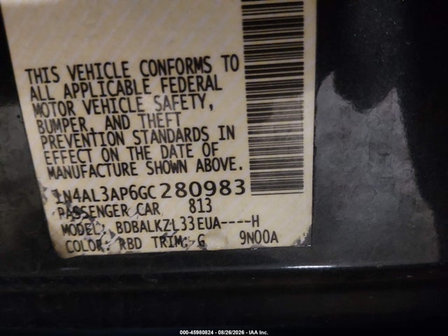 Nissan Altima 2.5 Sv 2016 1N4AL3AP6GC280983 Image 9