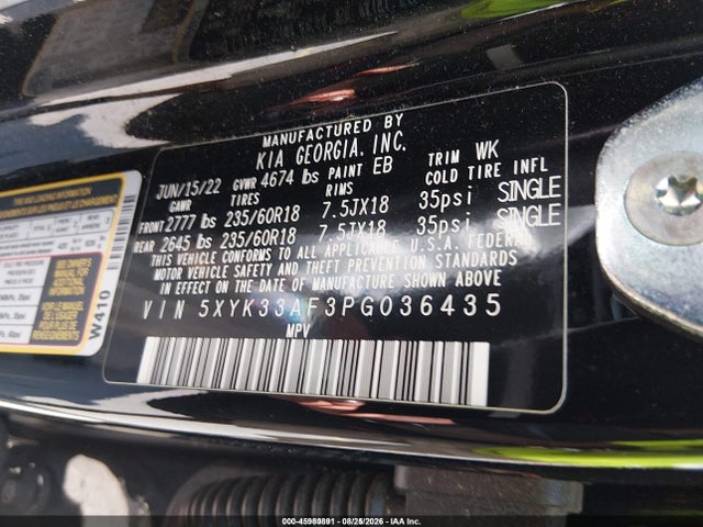 2023 Kia Sportage Ex მანქანა იყიდება აუქციონზე, vin: 5XYK33AF3PG036435, აუქციონის ნომერი: 45980891