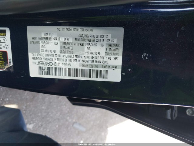 45981022 :رقم المزاد ، JM3ER2AM5C0415111 vin ، 2012 Mazda Cx-7 I Sv مزاد بيع