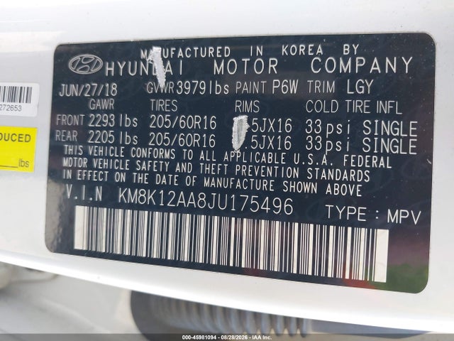 Hyundai Kona Se 2018 KM8K12AA8JU175496 Image 9