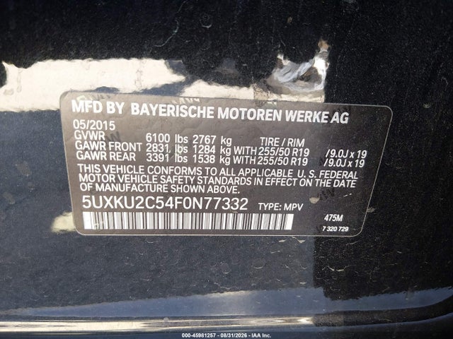 5UXKU2C54F0N77332 BMW X6 Xdrive35i