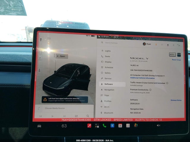 Aukcja sprzedaży 2026 Tesla Model Y Premium Rear-wheel Drive/rear-wheel Drive, vin: 7SAYGDED5TA463355, numer aukcji: 45981269
