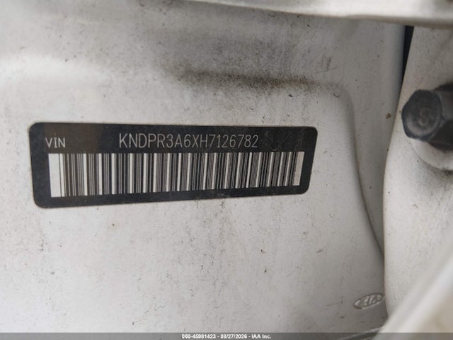 45981423 :رقم المزاد ، KNDPR3A6XH7126782 vin ، 2017 Kia Sportage Sx Turbo مزاد بيع