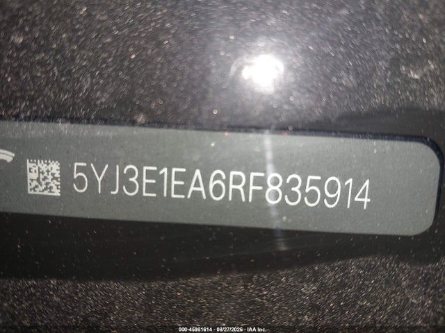 45981614 :رقم المزاد ، 5YJ3E1EA6RF835914 vin ، 2024 Tesla Model 3 Long Range Dual Motor All-wheel Drive/rear-wheel Drive مزاد بيع