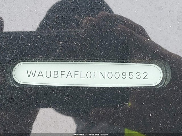 45981821 :رقم المزاد ، WAUBFAFL0FN009532 vin ، 2015 Audi A4 2.0t Premium مزاد بيع