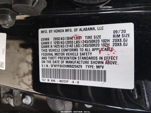 Honda Pilot Awd Special Edition 2021 5FNYF6H24MB020429 Image 9