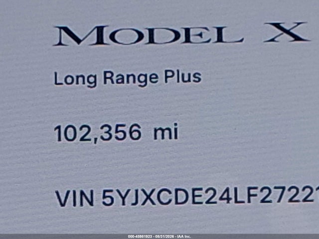 Продажа на аукционе авто 2020 Tesla Model X Long Range Dual Motor All-wheel Drive/long Range Plus Dual Motor All-wheel Drive, vin: 5YJXCDE24LF272211, номер лота: 45981923