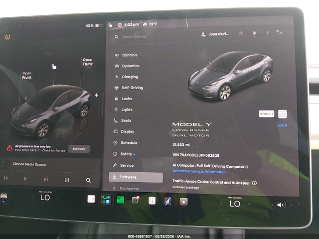 Aukcja sprzedaży 2023 Tesla Model Y Awd/long Range Dual Motor All-wheel Drive, vin: 7SAYGDEE3PF592826, numer aukcji: 45981927