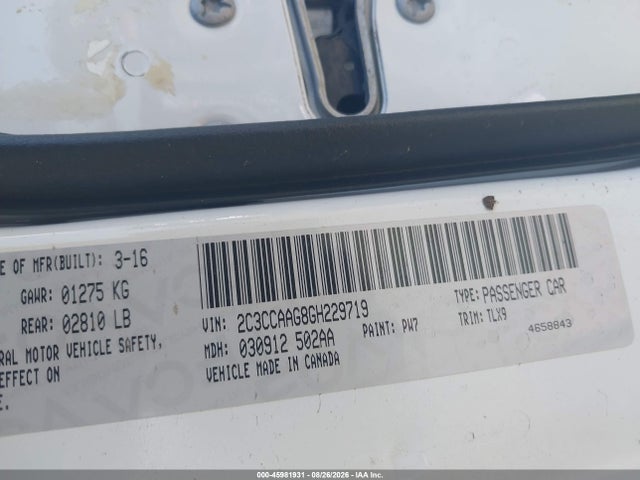 Chrysler 300 Limited 2016 2C3CCAAG8GH229719 Image 9