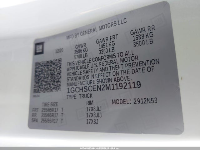 Продажа на аукционе авто 2021 Chevrolet Colorado 2wd  Long Box Lt, vin: 1GCHSCEN2M1192119, номер лота: 45982044