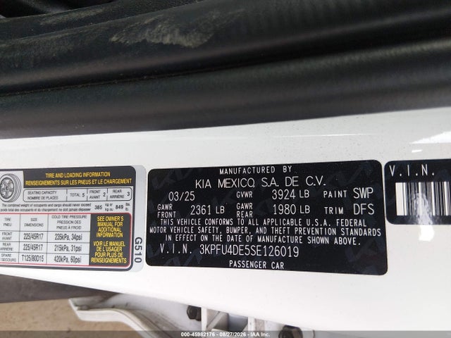 KIA K4 Ex 2025 3KPFU4DE5SE126019 Image 9