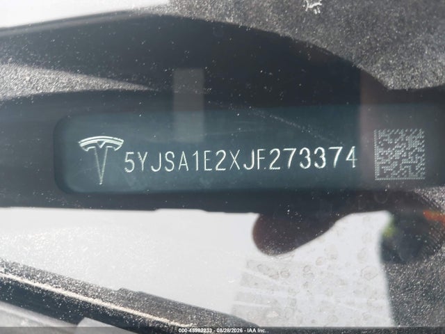 Продажа на аукционе авто 2018 Tesla Model S, vin: 5YJSA1E2XJF273374, номер лота: 45982233