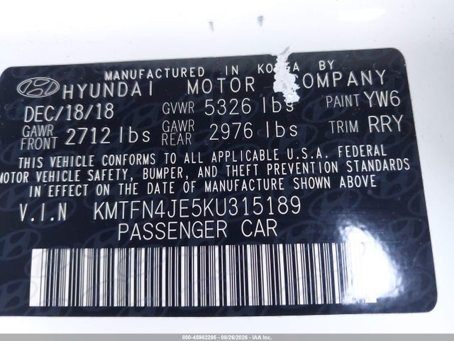 Genesis G80 3.8 2019 KMTFN4JE5KU315189 Image 9