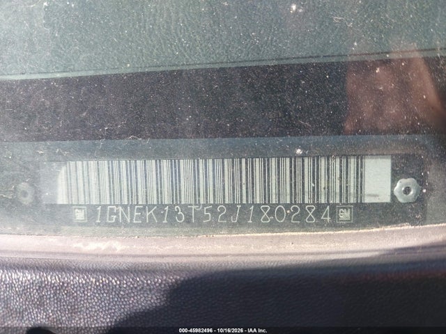 Aukcja sprzedaży 2002 Chevrolet Tahoe Lt, vin: 1GNEK13T52J180284, numer aukcji: 45982496