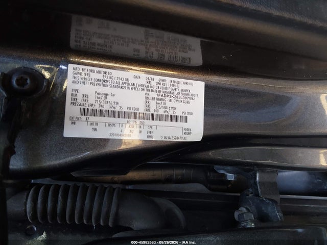45982563 :رقم المزاد ، 1FADP3K28JL307094 vin ، 2018 Ford Focus Se مزاد بيع