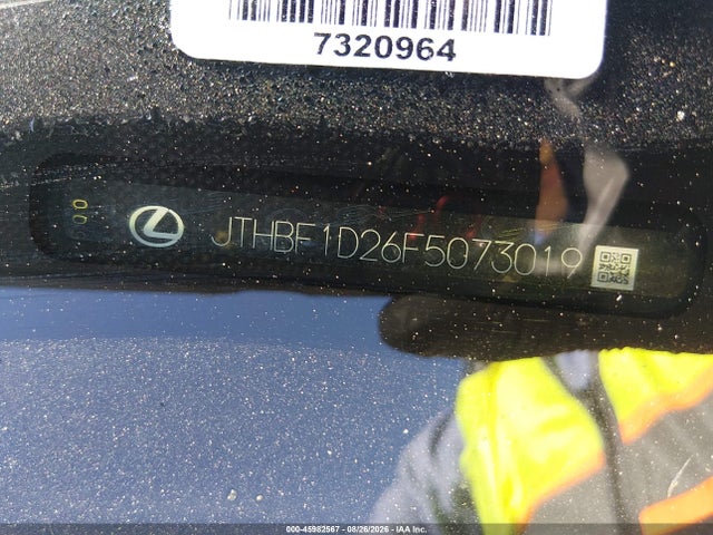 Aukcja sprzedaży 2015 Lexus Is 250, vin: JTHBF1D26F5073019, numer aukcji: 45982567