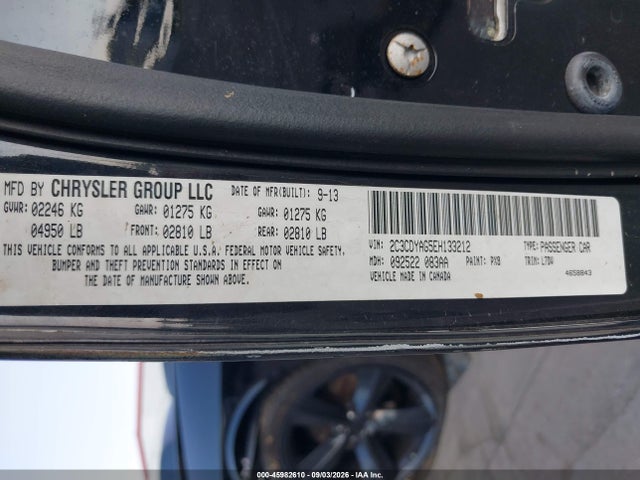 Aukcja sprzedaży 2014 Dodge Challenger Sxt, vin: 2C3CDYAG5EH133212, numer aukcji: 45982610