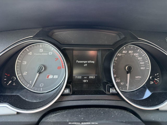 45982634 :رقم المزاد ، WAUGGAFRXDA066297 vin ، 2013 Audi S5 3.0t Premium Plus مزاد بيع