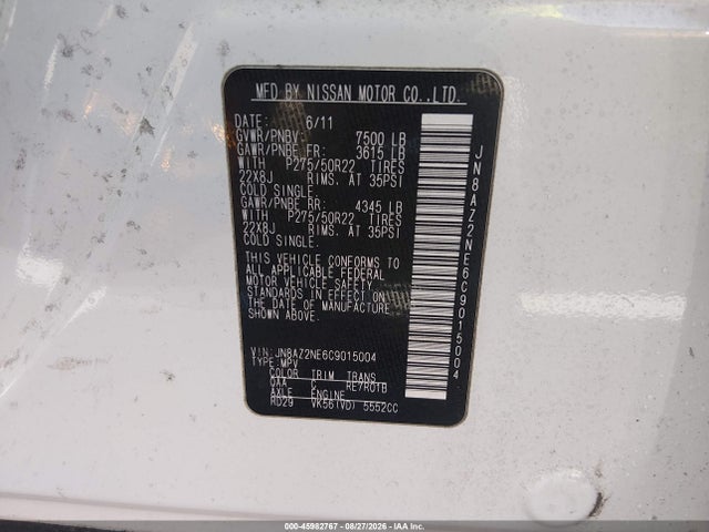 Продажа на аукционе авто 2012 Infiniti Qx56, vin: JN8AZ2NE6C9015004, номер лота: 45982767