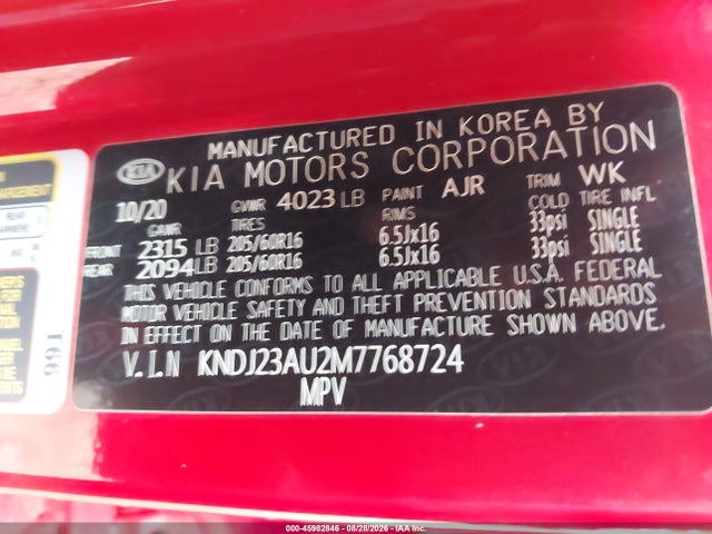 Продаж на аукціоні авто 2021 Kia Soul S, vin: KNDJ23AU2M7768724, номер лоту: 45982846