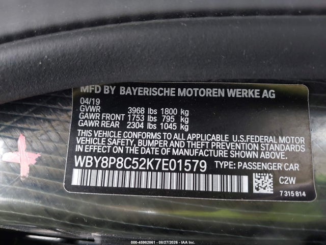 BMW I3s 120ah W/range Extender 2019 WBY8P8C52K7E01579 Image 9