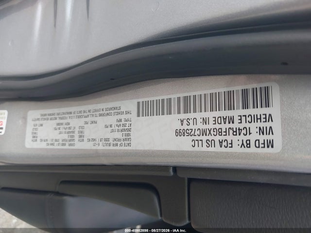 1C4RJFBGXMC725899 Jeep Grand Cherokee Limited 4x4