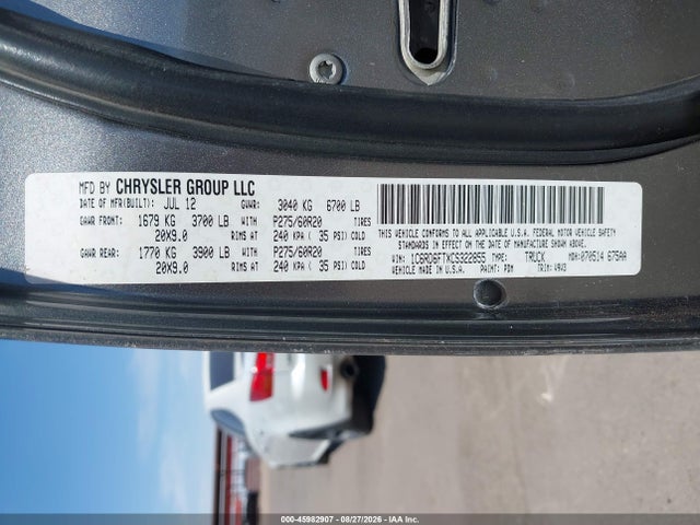 2012 Ram 1500 Express მანქანა იყიდება აუქციონზე, vin: 1C6RD6FTXCS322855, აუქციონის ნომერი: 45982907