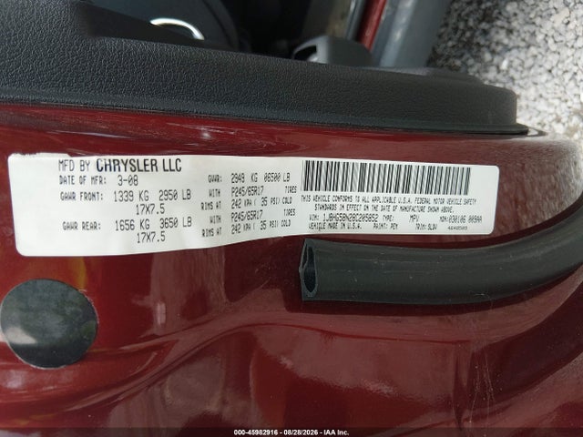 45982916 :رقم المزاد ، 1J8HG58N28C205852 vin ، 2008 Jeep Commander Limited مزاد بيع