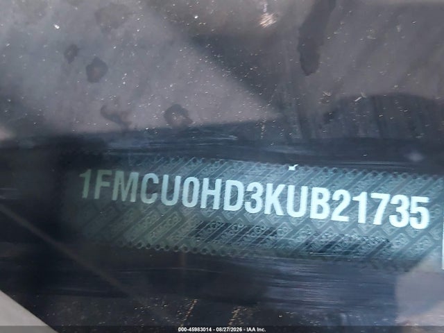Aukcja sprzedaży 2019 Ford Escape Sel, vin: 1FMCU0HD3KUB21735, numer aukcji: 45983014