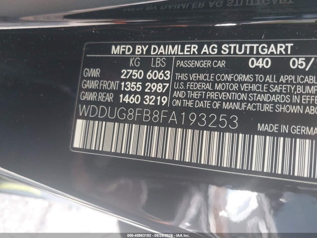Продажа на аукционе авто 2015 Mercedes-benz S 550 4matic, vin: WDDUG8FB8FA193253, номер лота: 45983192