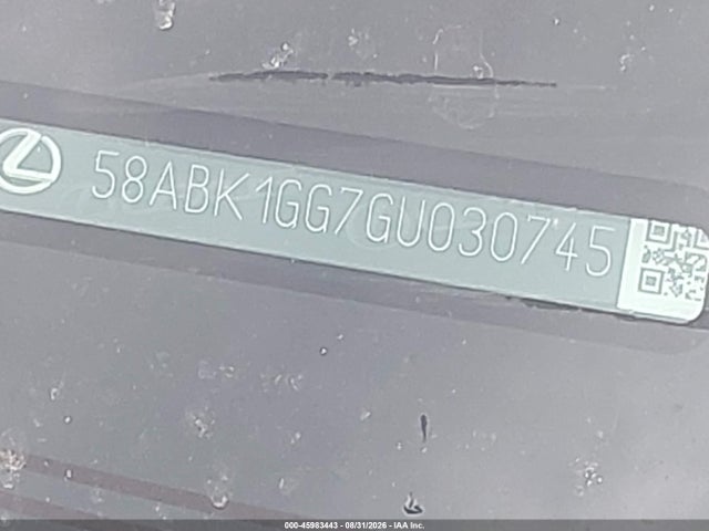 45983443 :رقم المزاد ، 58ABK1GG7GU030745 vin ، 2016 Lexus Es 350 مزاد بيع