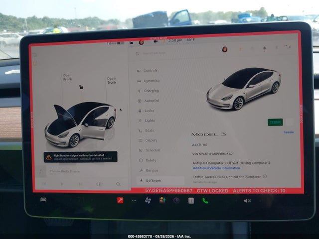 Aukcja sprzedaży 2023 Tesla Model 3 Rear-wheel Drive, vin: 5YJ3E1EA5PF650587, numer aukcji: 45983778