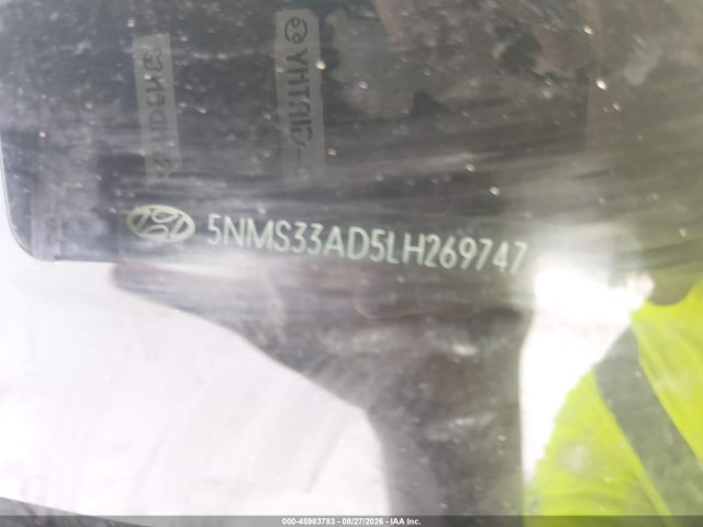 2020 Hyundai Santa Fe Sel მანქანა იყიდება აუქციონზე, vin: 5NMS33AD5LH269747, აუქციონის ნომერი: 45983783