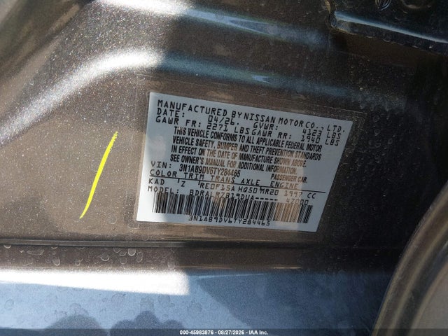 3N1AB9DV6TY284465 Nissan SENTRA SR