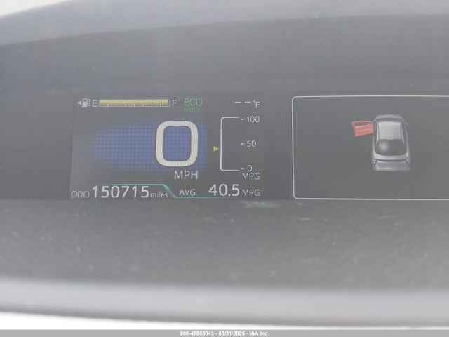 45984043 :رقم المزاد ، JTDKBRFU0G3509886 vin ، 2016 Toyota Prius Two مزاد بيع